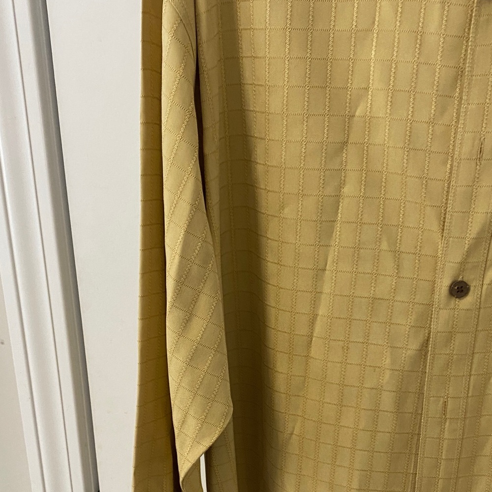 Tommy Bahama Mustard Silk Button-Up - Picture 7 of 9